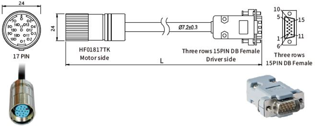 KNC-SRV-ENCHA-05-KC0 Servo Encoder Cable