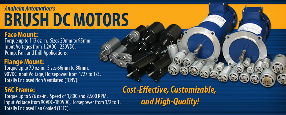 Brush DC Motors  Wide Selection from Anaheim Automation