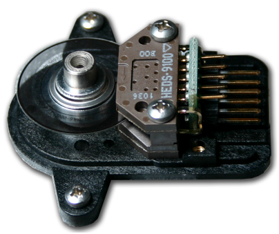 Internal Components of an Incremental Optical Encoder